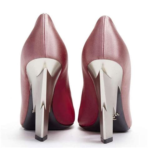 prada lightning bolt pumps|Embellished Satin Pumps By Prada .